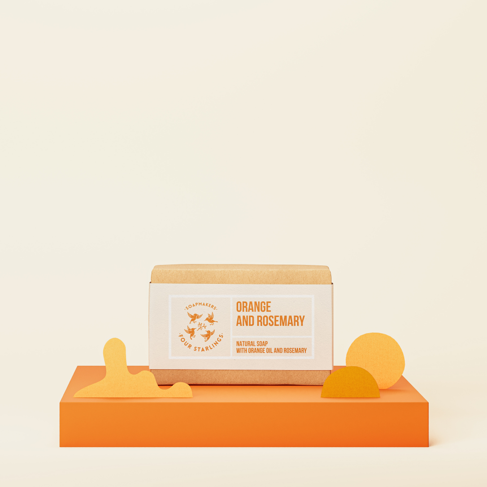 Pomeranč a rozmarýn - přírodní tuhé mýdlo